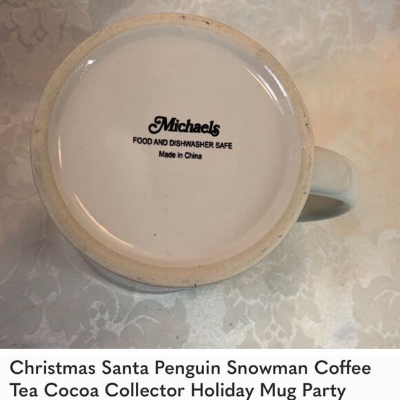 Christmas Santa Penguin Snowman Coffee Tea Cocoa Collector Holiday 2 Mug Set - Picture 10 of 11